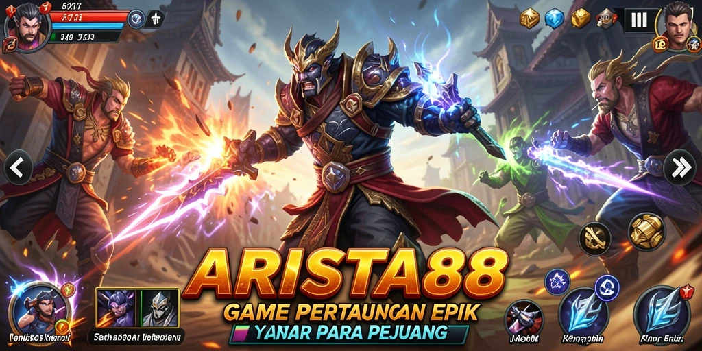 Screenshot gameplay ARISTA88 menunjukkan aksi pertarungan yang intens.