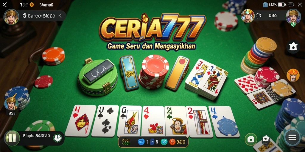 Tampilan gameplay CERIA777 yang menarik dan seru saat bermain Gaple.