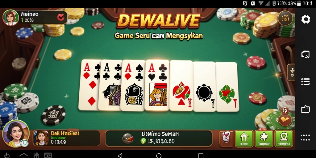 Tampilan gameplay DEWALIVE yang menarik dan interaktif.