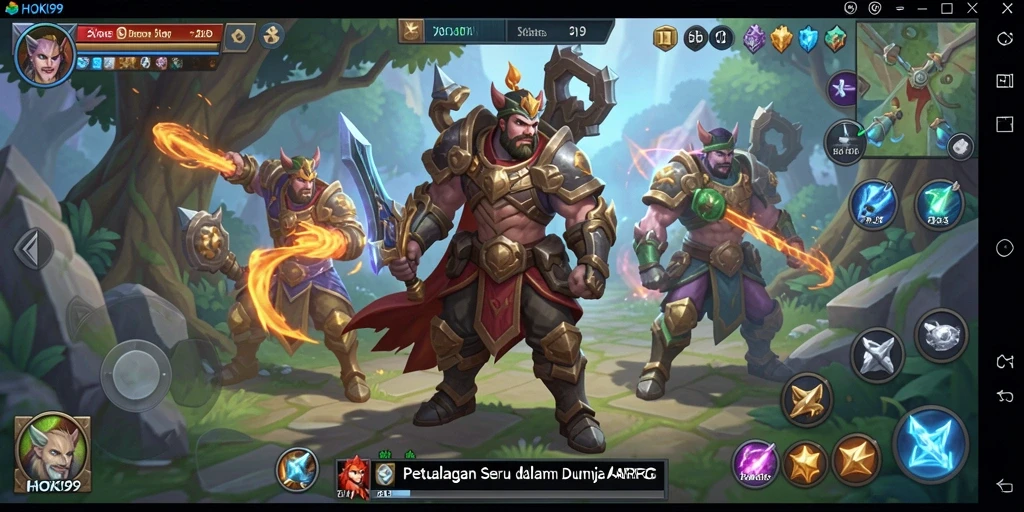 Tampilan gameplay seru HOKI99 dengan aksi ARPG yang mendebarkan.