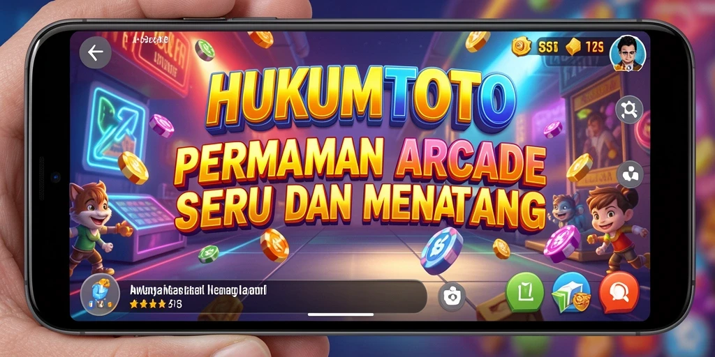 Tampilan gameplay HUKUMTOTO yang penuh warna dan menantang.