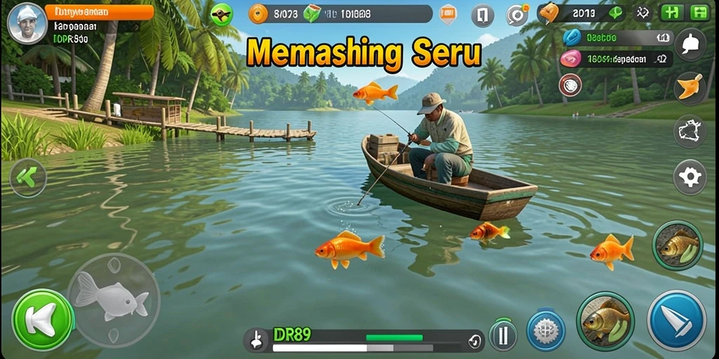 Tampilan gameplay memancing yang menarik di IDR89.
