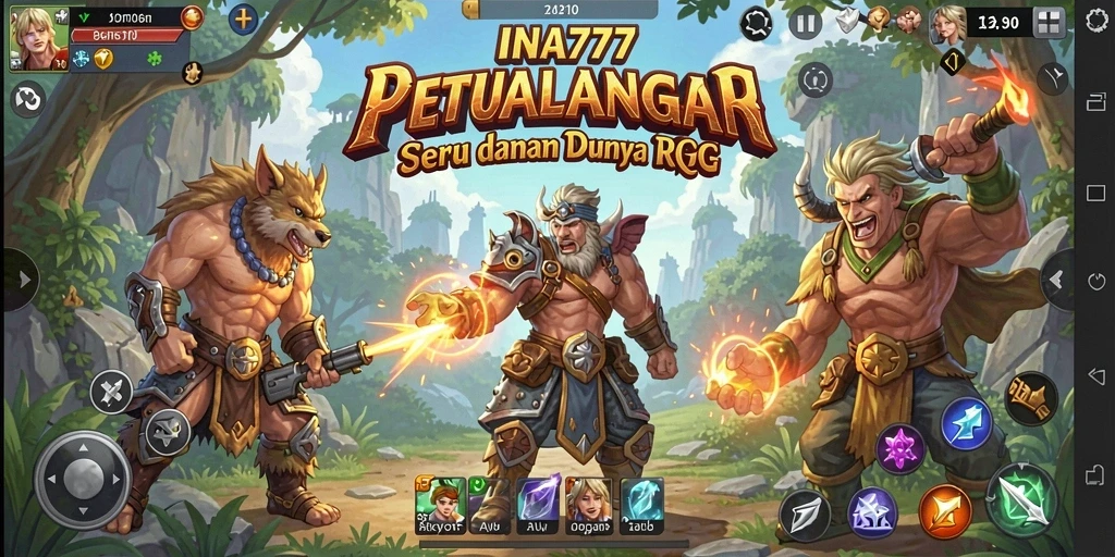 Tampilan gameplay RPG yang seru dan mendebarkan di INA777.