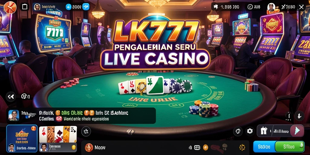 Tampilan menarik dari permainan Live Casino LK777 dengan dealer profesional.