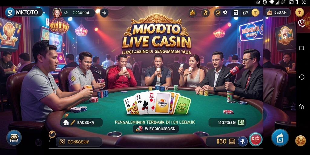 Tampilan menarik dari gameplay MIOTOTO dalam Live Casino.