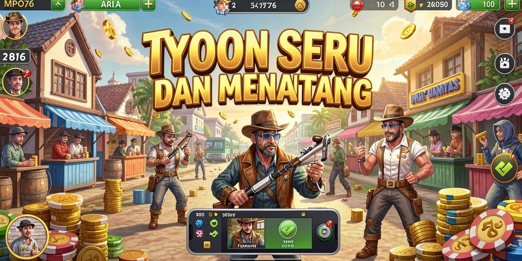 Tampilan gameplay Tycoon yang menarik dan interaktif.