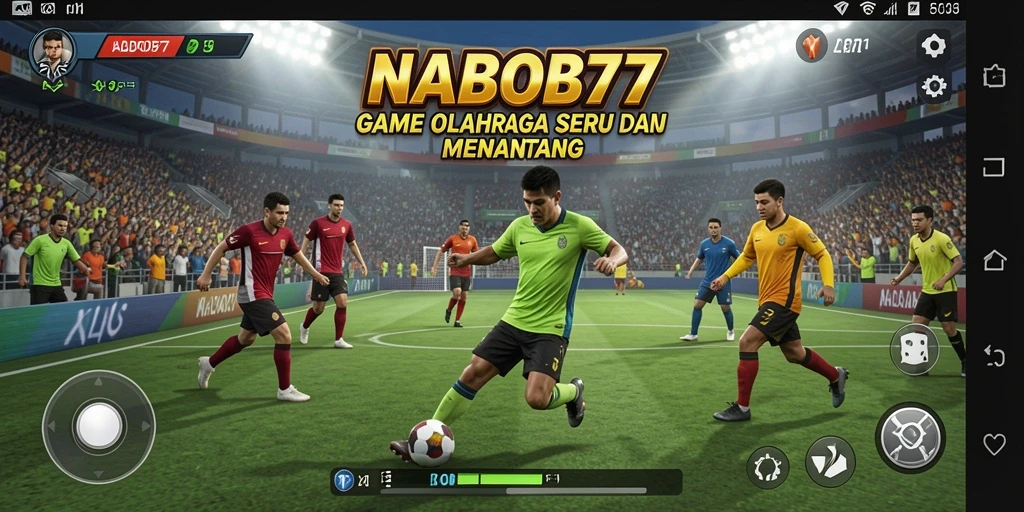 Tampilan gameplay NABOB77 dengan aksi olahraga yang menarik.