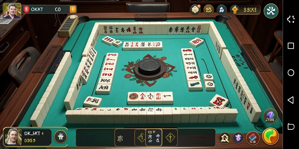 Gameplay OKJKT dengan ubin Mahjong yang menarik.