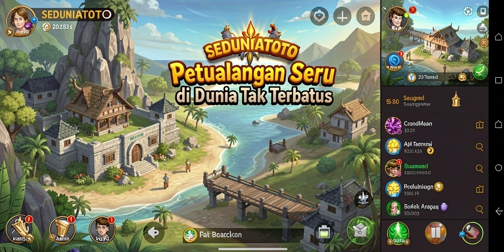 Menampilkan karakter utama dalam aksi petualangan seru.