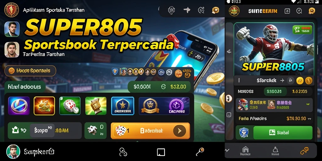 Tampilan utama SUPER805 menampilkan opsi taruhan olahraga yang beragam.