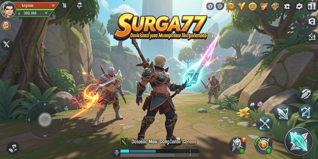 Tampilan gameplay dari SURGA77 yang menarik dan penuh warna.