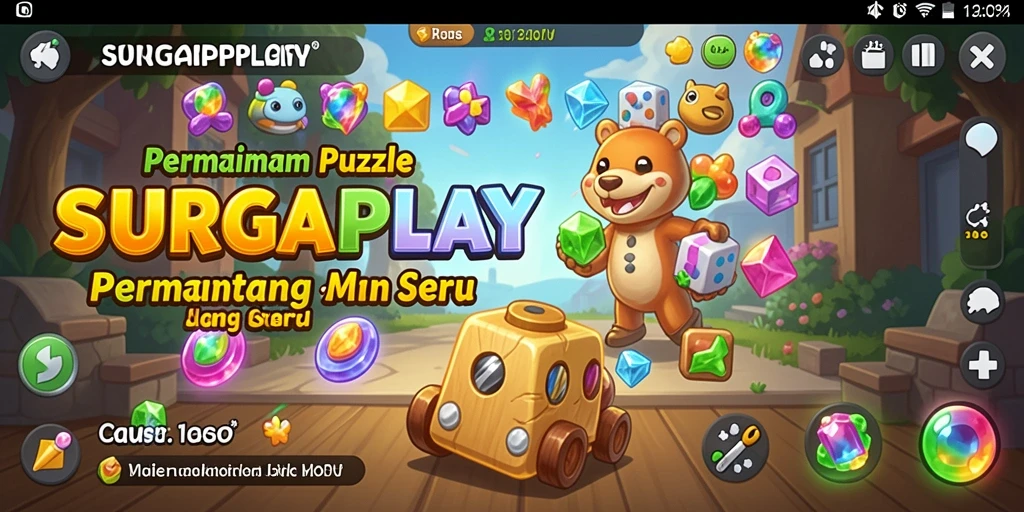 Tampilan gameplay SURGAPLAY dengan berbagai teka-teki menarik.