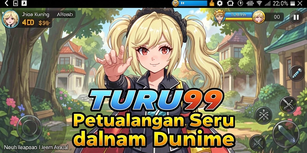 Screenshot utama TURU99 yang menampilkan aksi seru dalam game Anime.